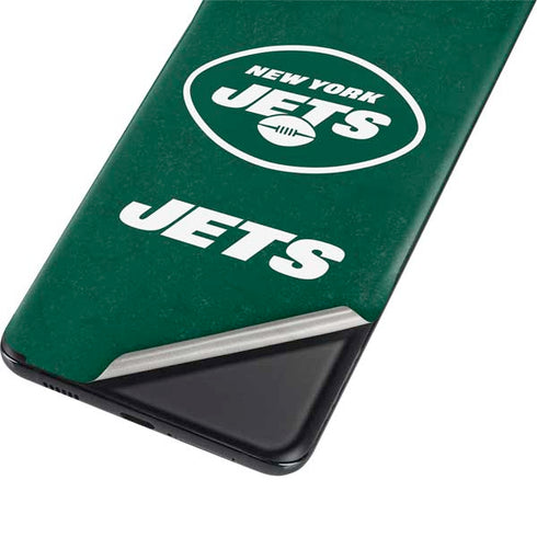 NFL New York Jets Distressed Galaxy S21 Plus 5G Skin